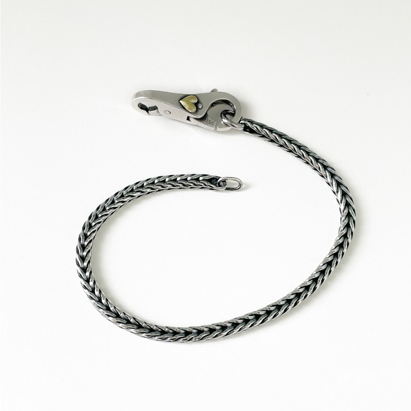 Trollbeads Bracelet | Silver And Gold Heart Clasp | 18k Gold & Sterling Silver - Picture 3 of 6
